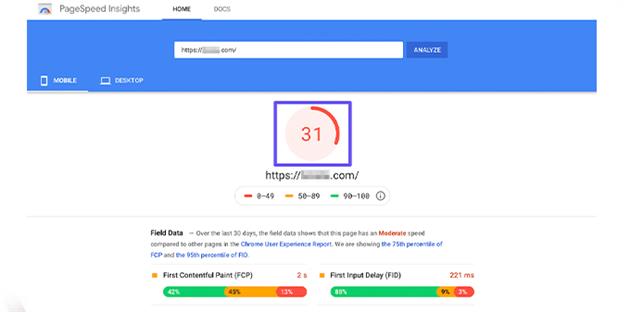 ابزار تست سرعت سایت