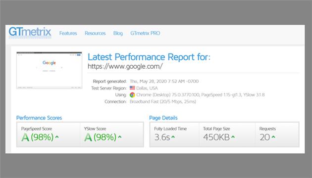 تست سرعت سایت