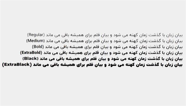 فونت فارسی برای طراحی سایت