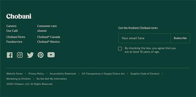 طراحی فوتر وب سایت