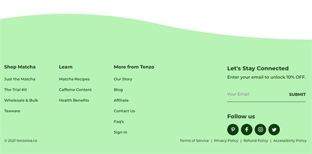 طراحی فوتر سایت