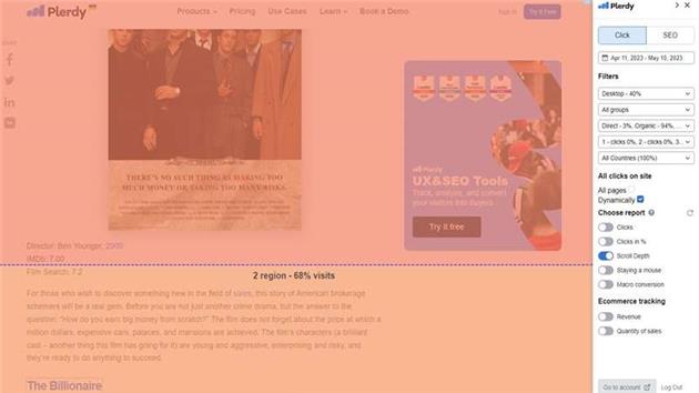 هیت مپ اسکرول (Scroll Heatmap)